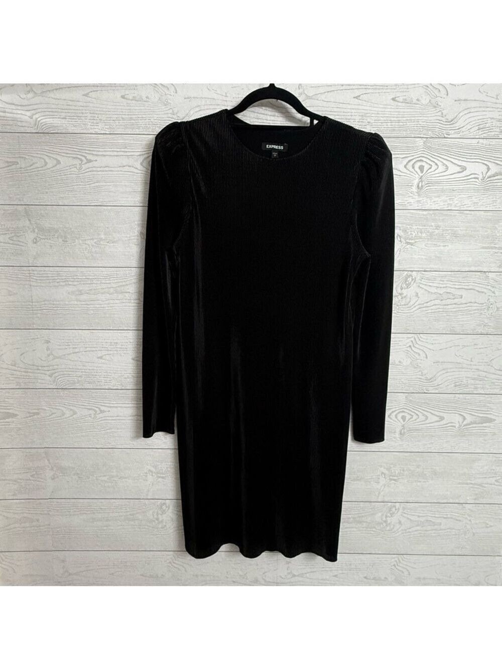 Express Women’s Black Long Sleeve Formal Midi Dress. Size S